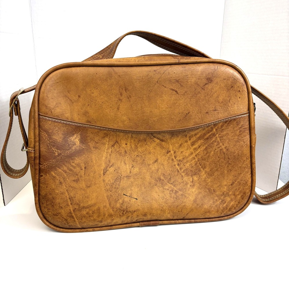 Vintage Argosy By Invicta Brown Retro Carry On Bag Luggage Weekender Retro - Picture 5 of 14